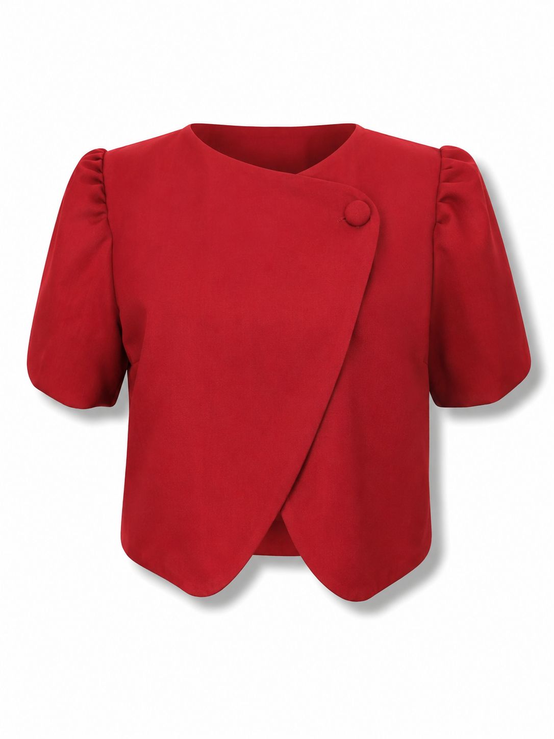 Ruby Elegance Puff Sleeve Top ( One Size)