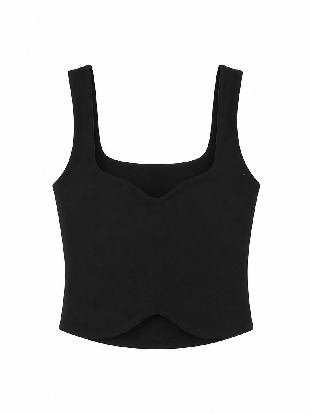 Midnight Black Curve Top