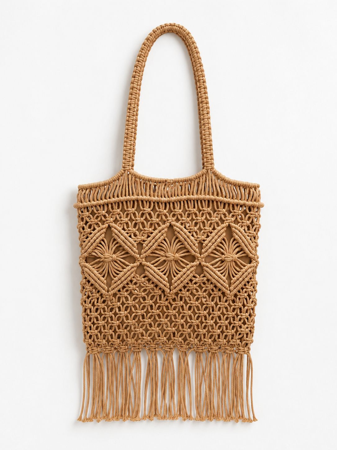 Natural Fringe Tote Bag