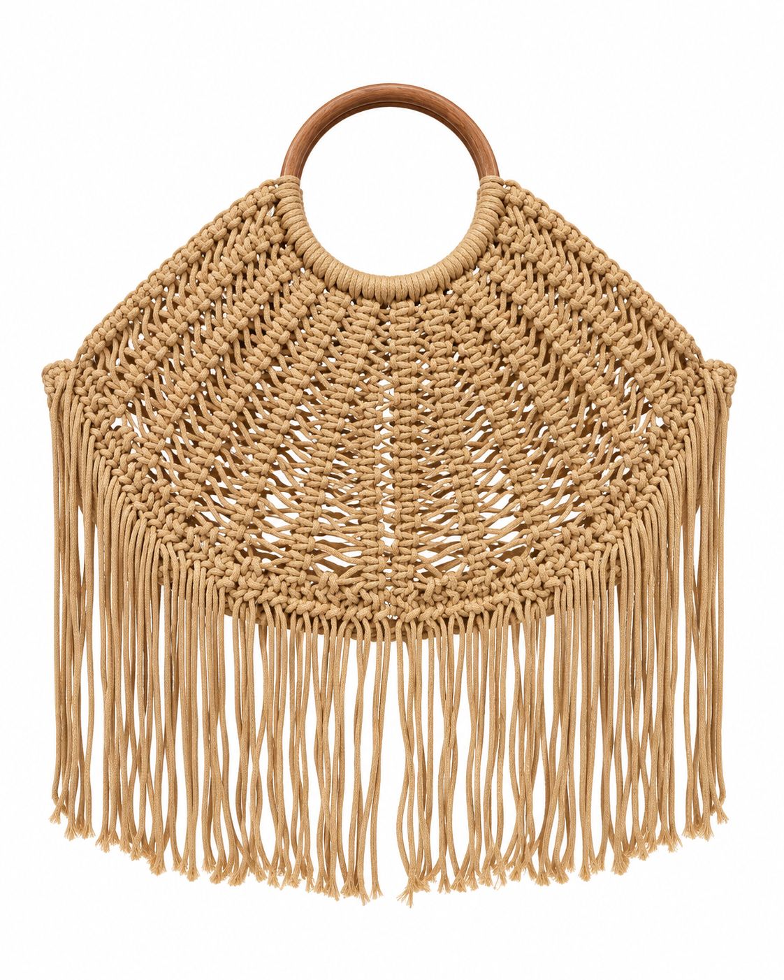 Camel Boho Fringe Bag