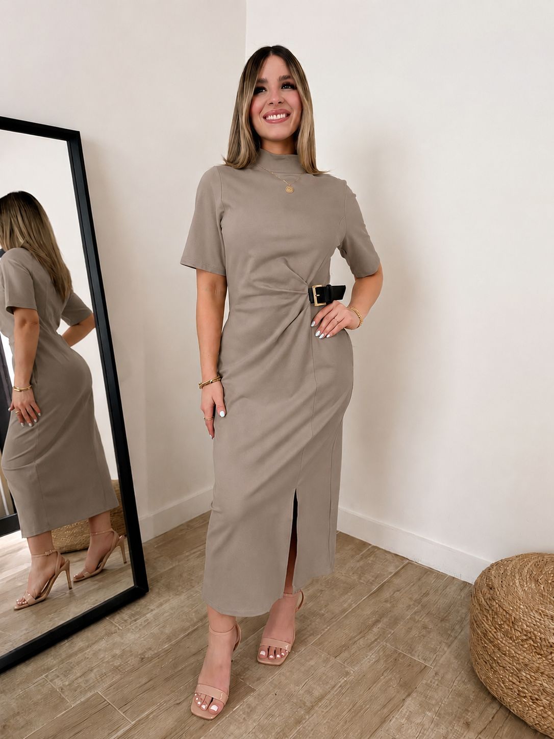 Taupe Executive Dress
