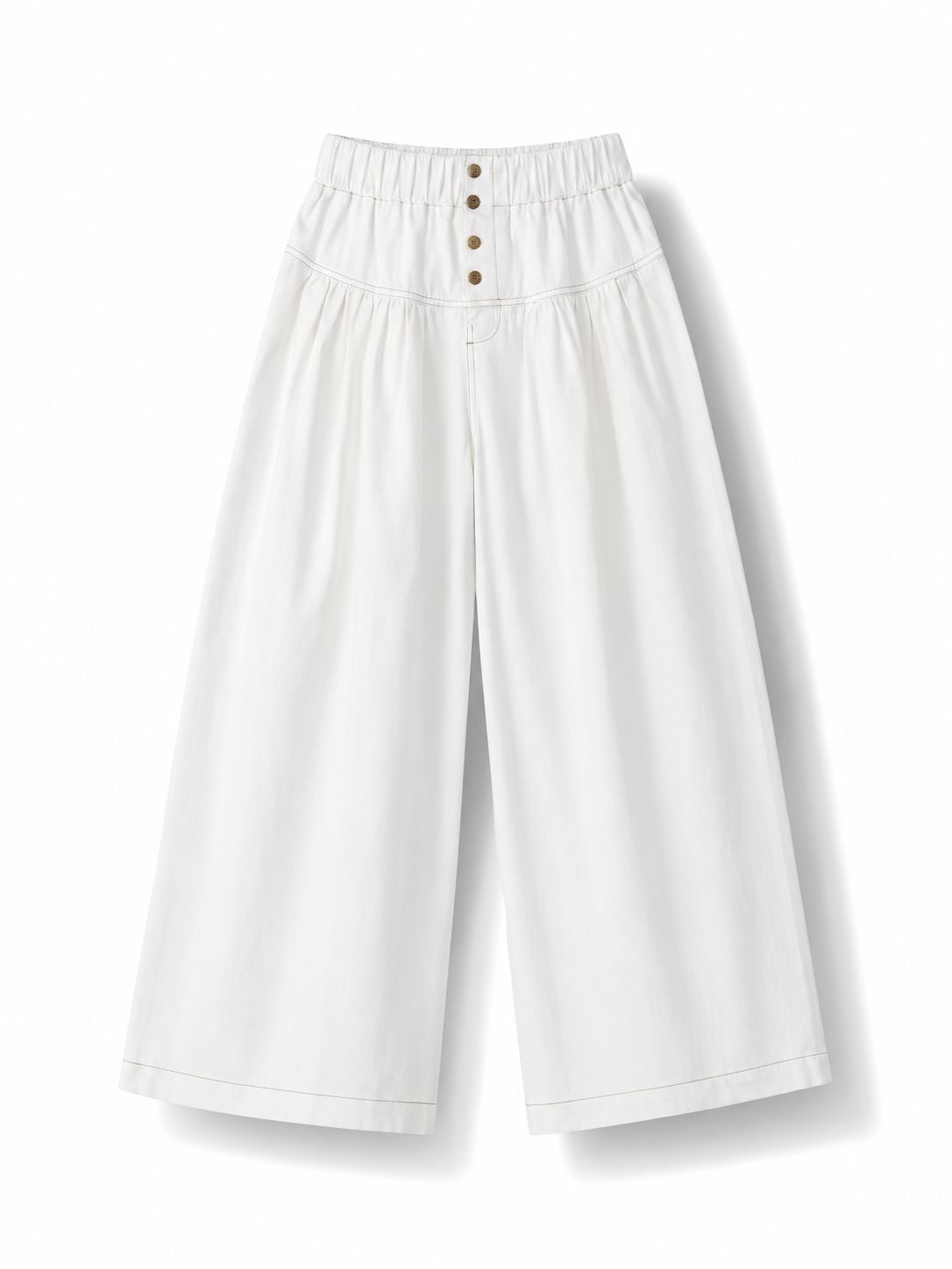 High Waist White Wide Leg Jeans