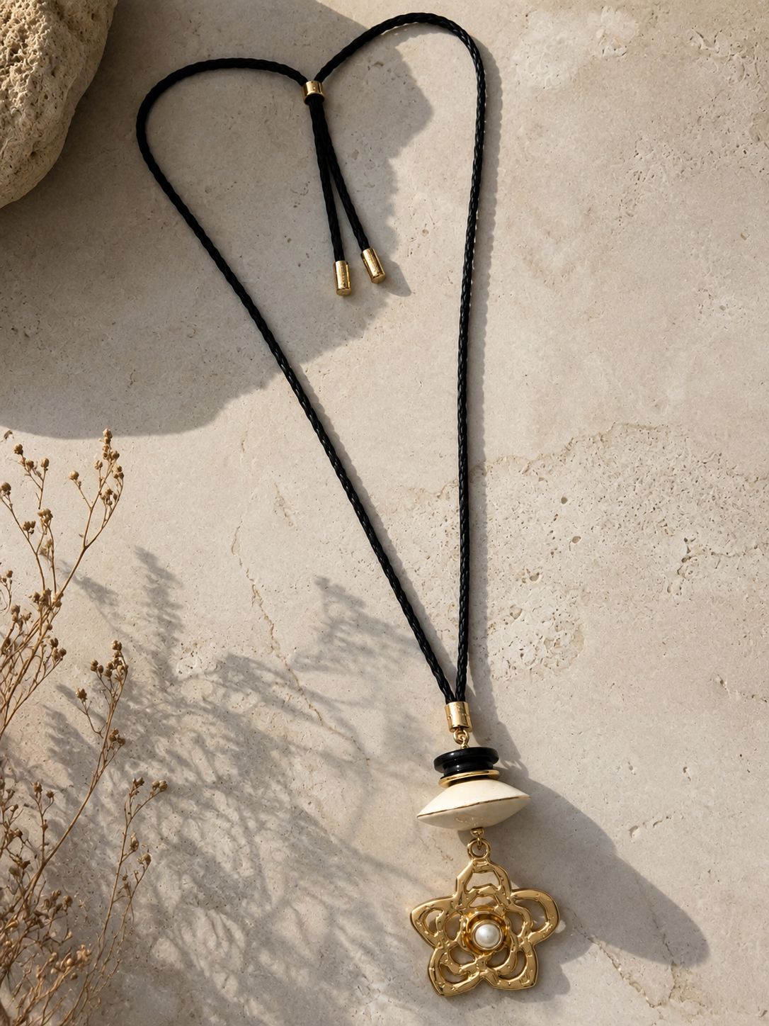 Golden Bloom Pendant Necklace