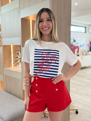 Navy Lobster Summer Tee