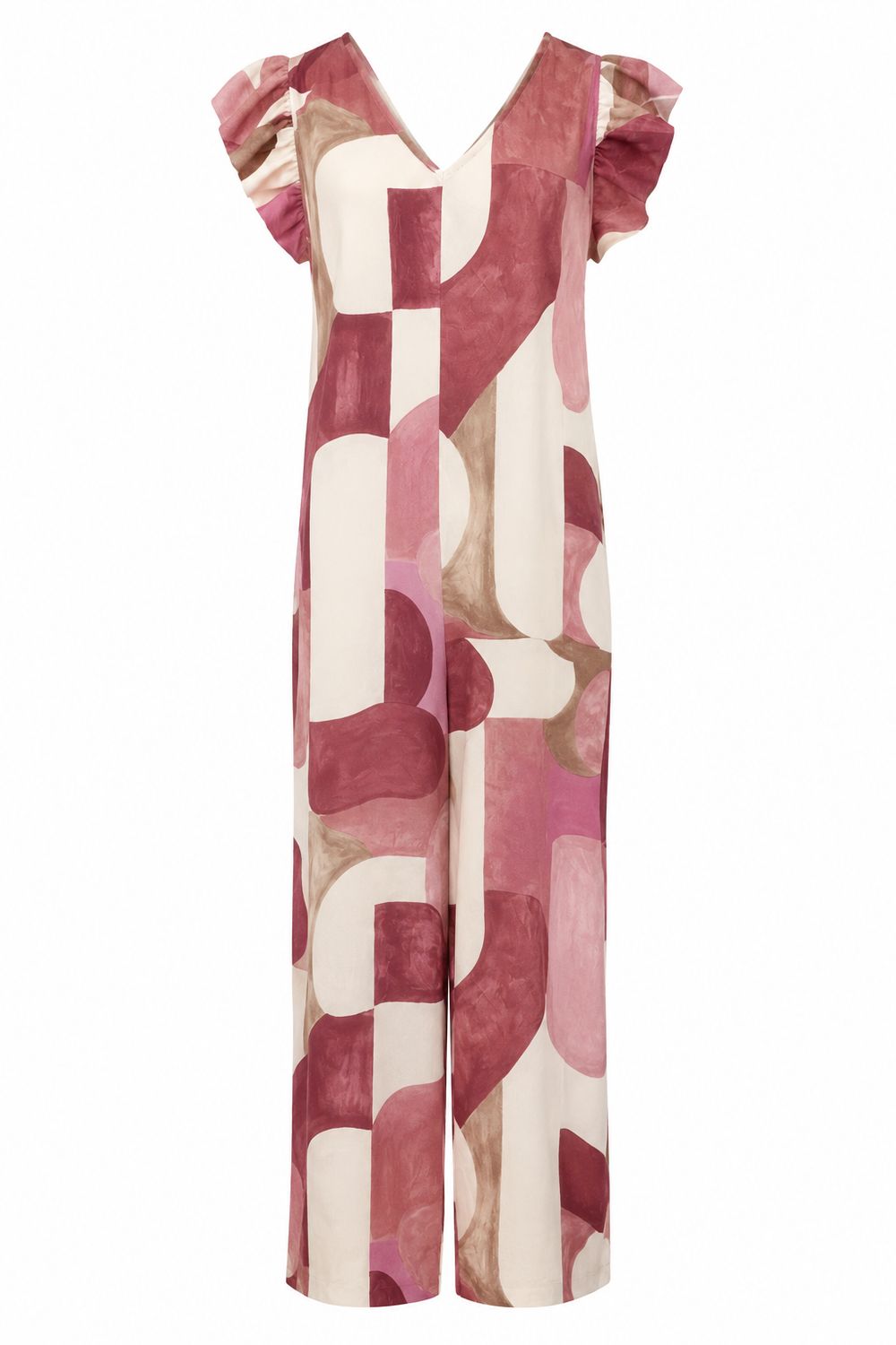 Pink Color Block Jumpsuit (One Size)