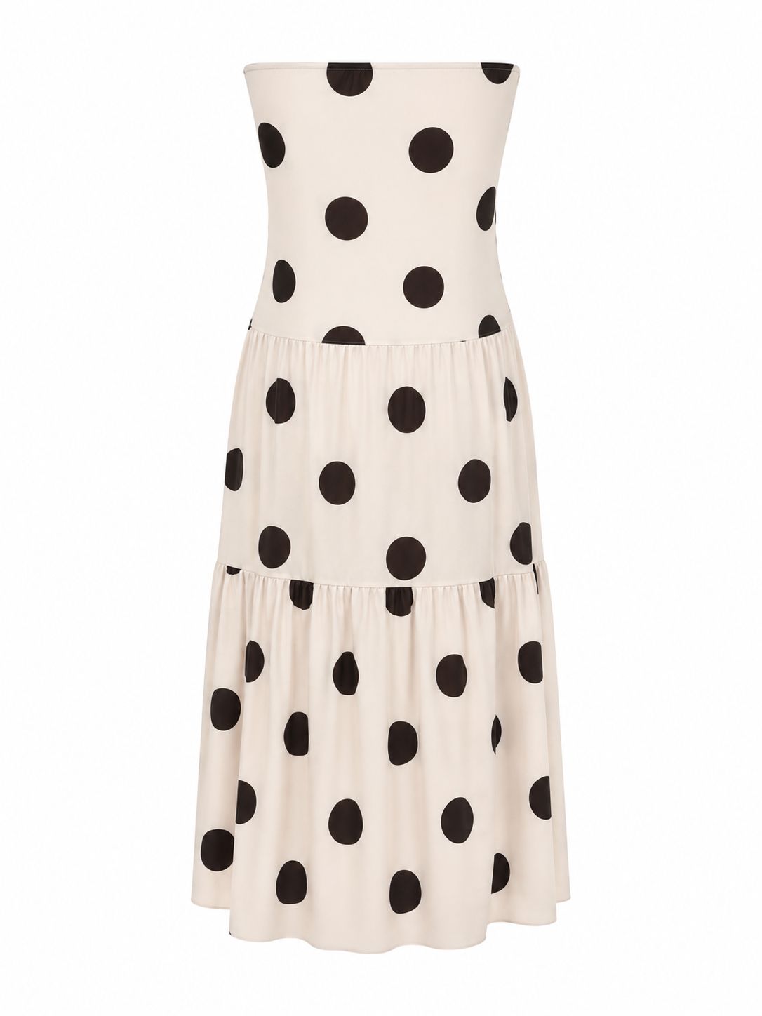 Polka Dot Strapless Maxi Dress