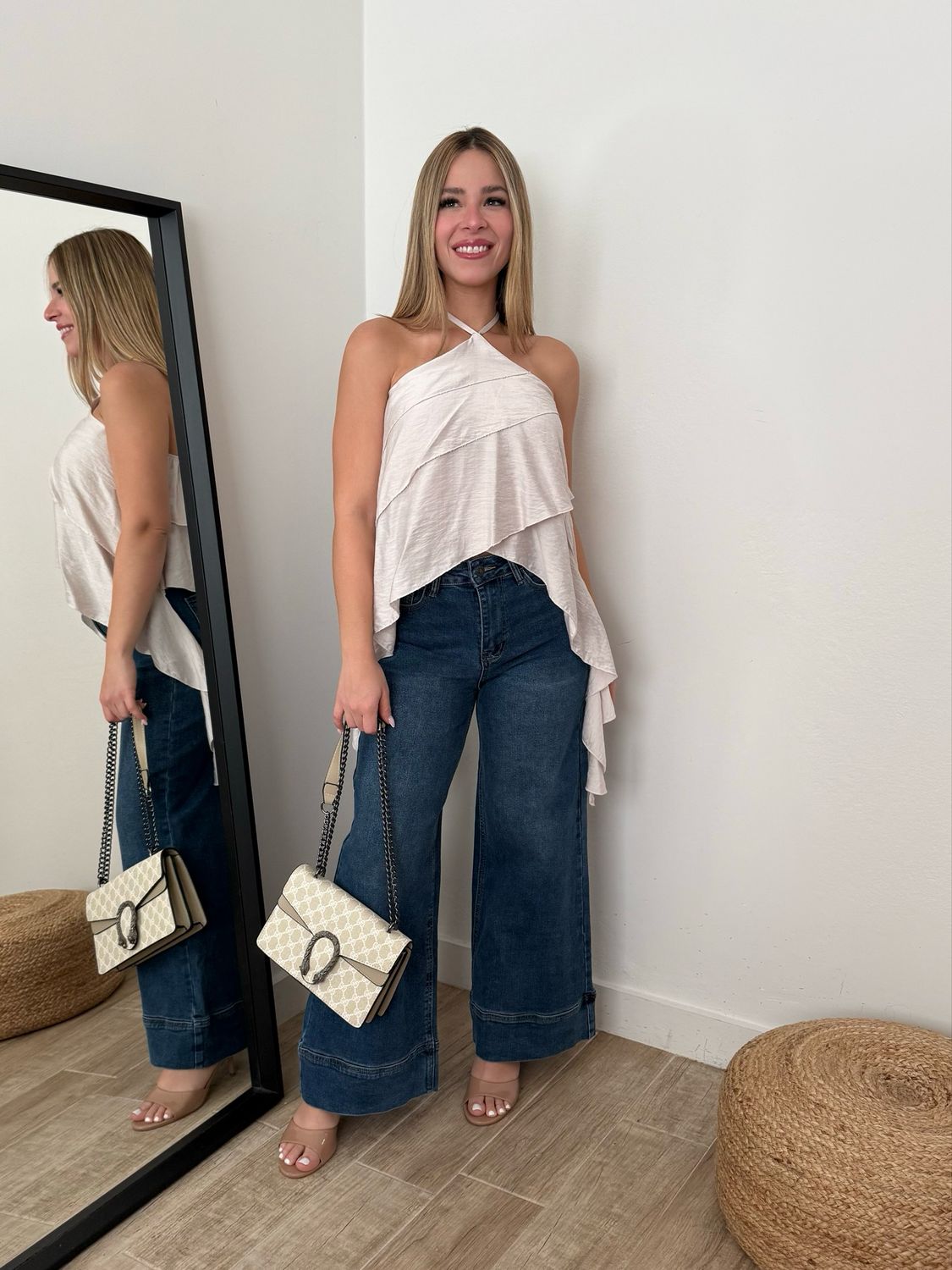 Ecru Ruffles Blouse (One Size)
