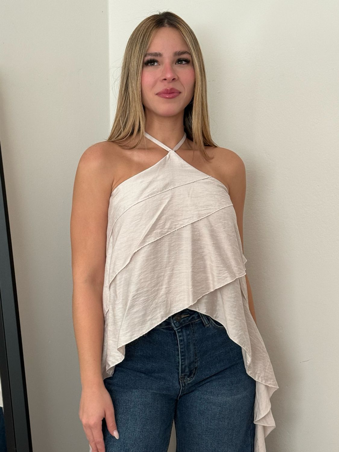 Ecru Ruffles Blouse (One Size)