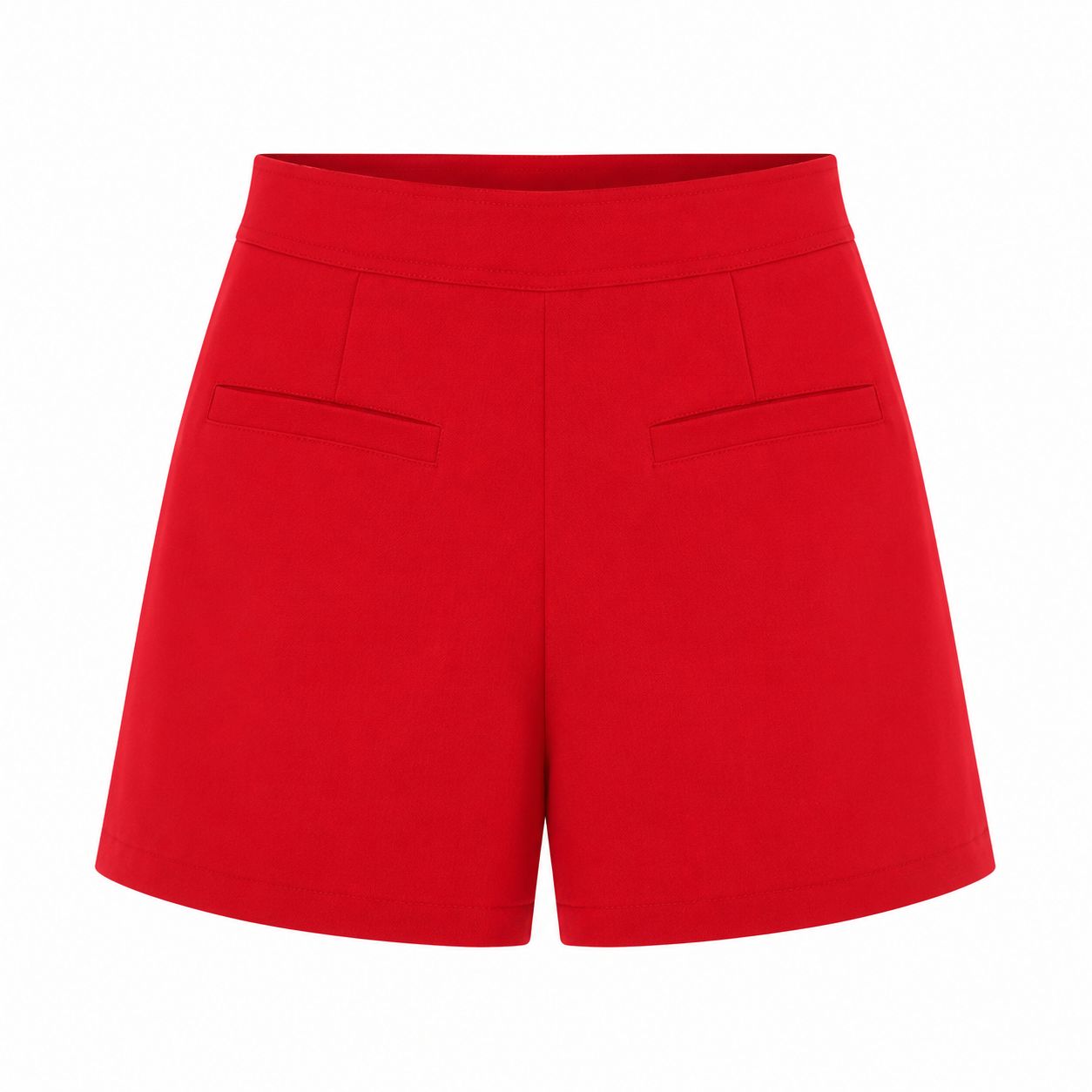 Red Gold Button Shorts