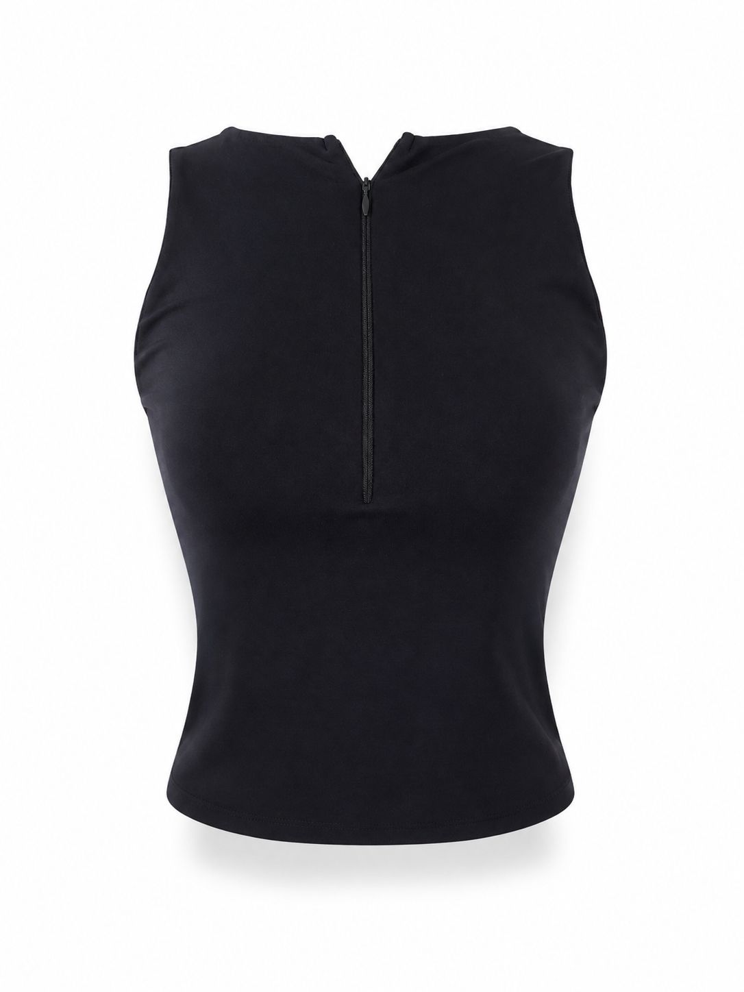 Midnight Zip Mock Neck Tank (One Size)