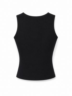 Midnight Zip Mock Neck Tank (One Size)