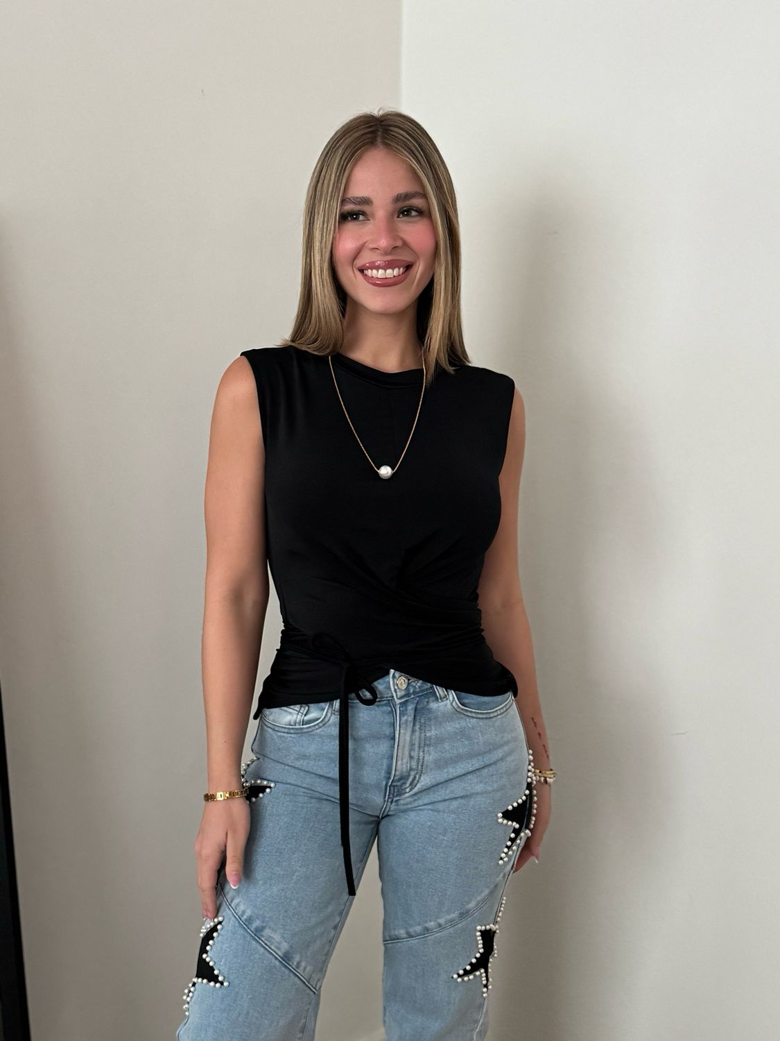 Black Wrap Around Blouse