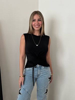 Black Wrap Around Blouse