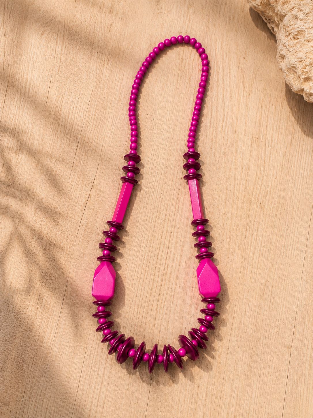 Fuchsia Beaded Necklace