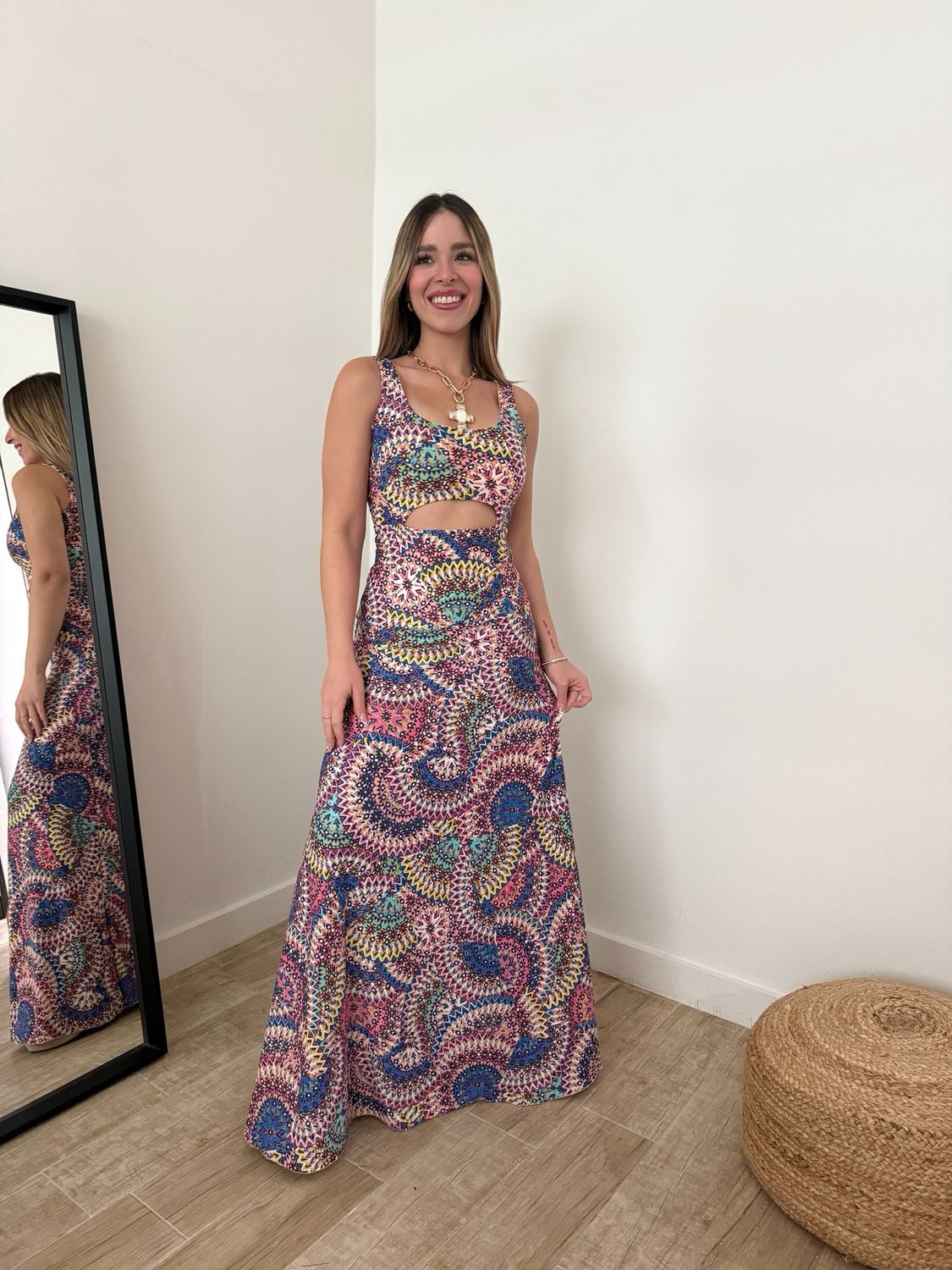 Colorful Abstract Maxi Dress By Pía