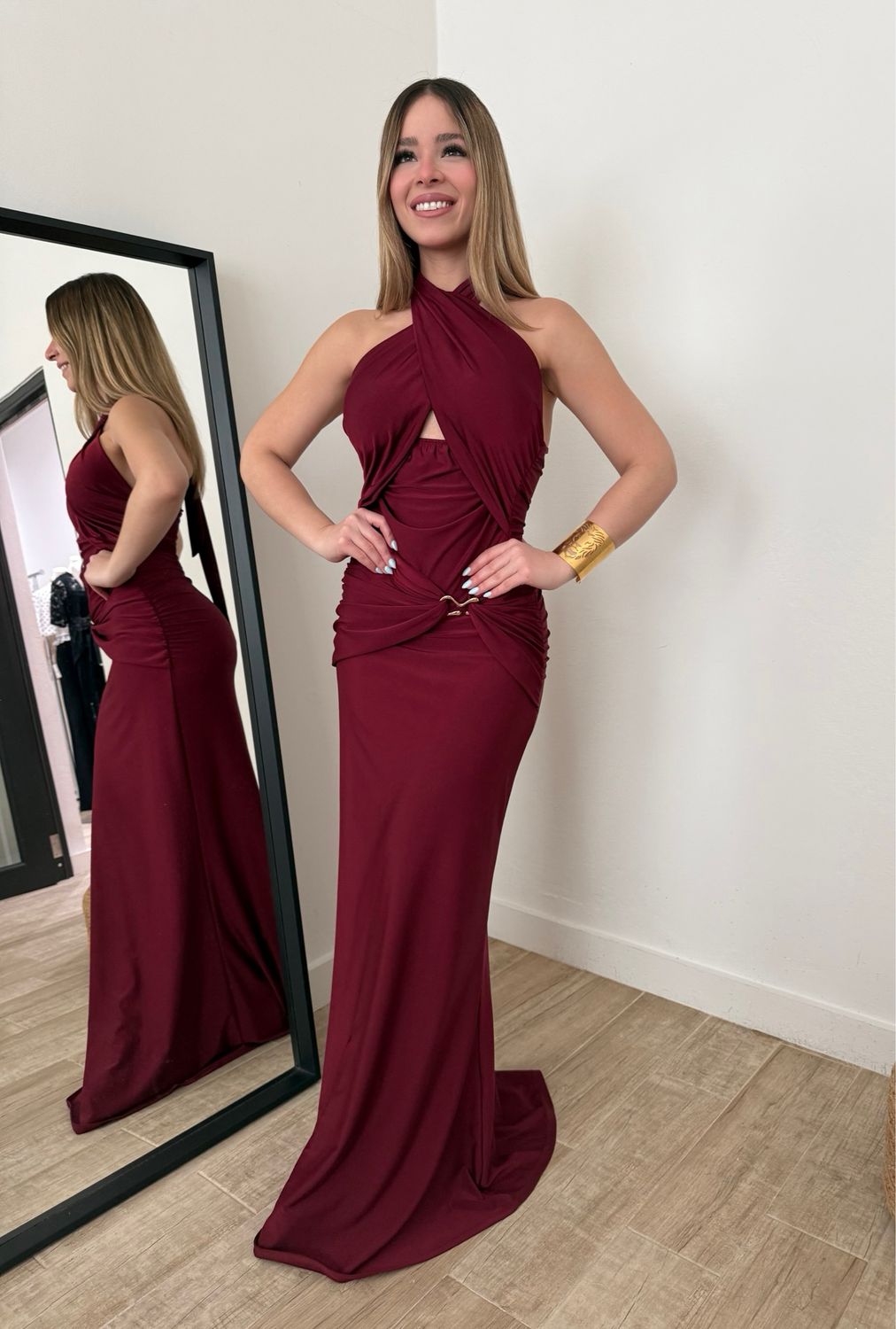 Burgundy Elegance Dress