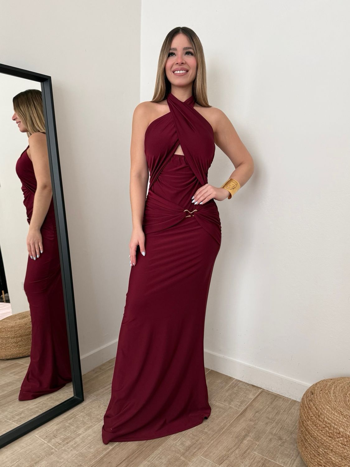 Burgundy Elegance Dress