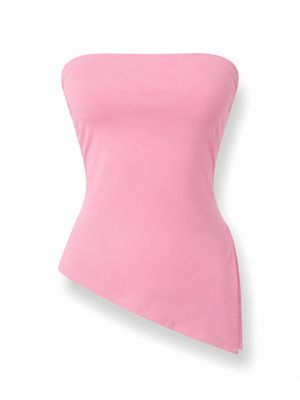 Blush Asymmetrical Tube Top