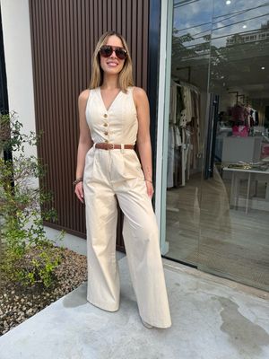 Safari Khaki Jumpsuit