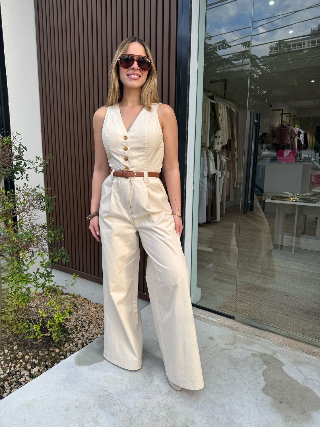 Safari Khaki Jumpsuit