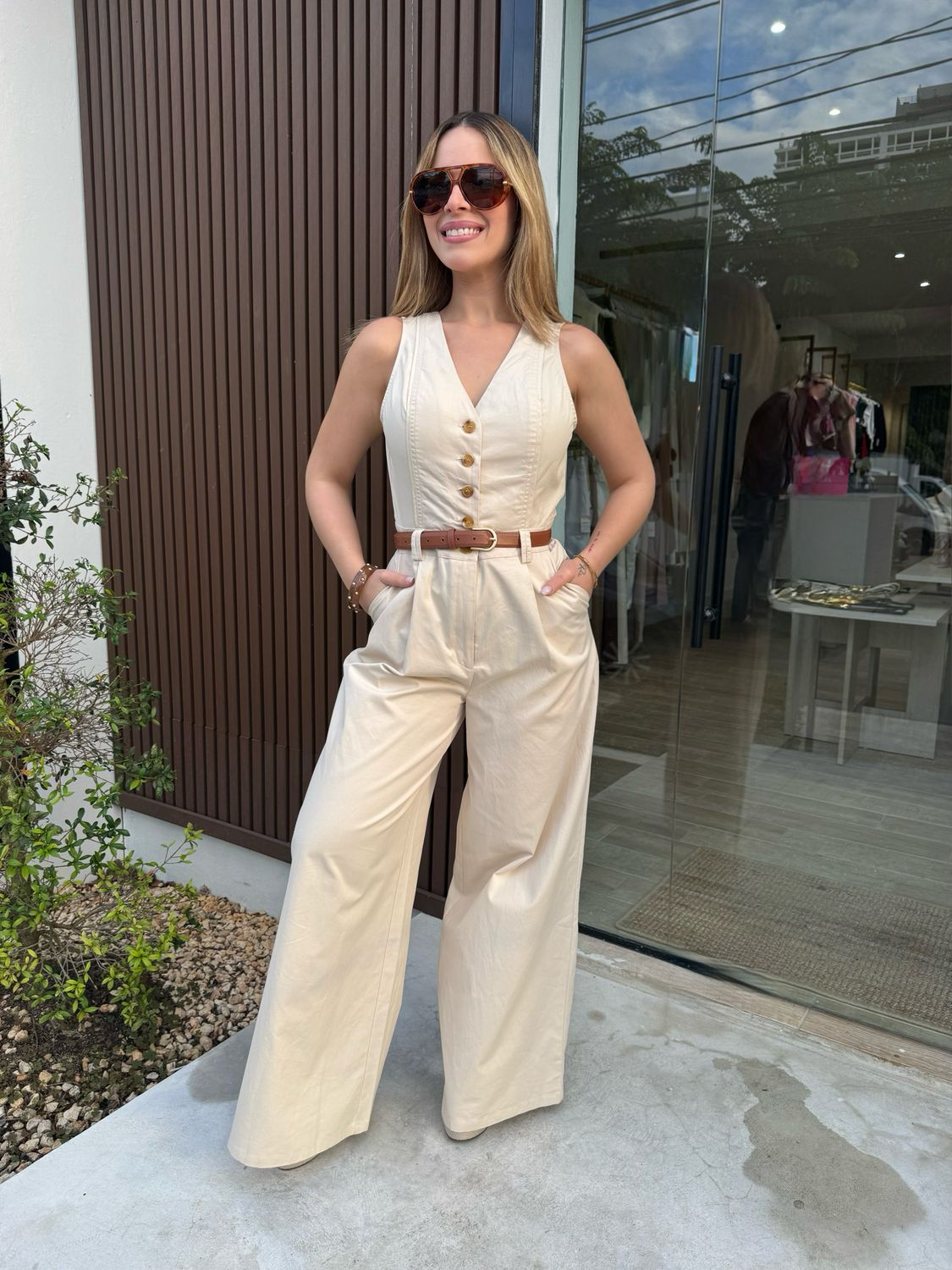 Safari Khaki Jumpsuit