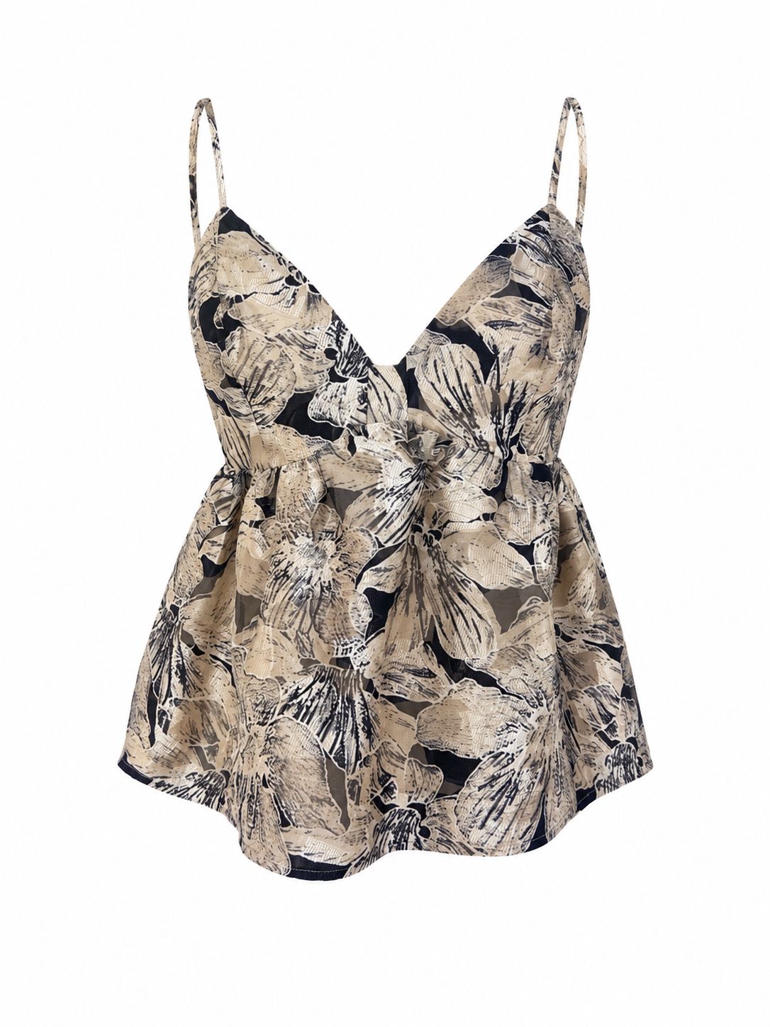 Ivory Navy Peplum Top Ivory Navy Peplum Top