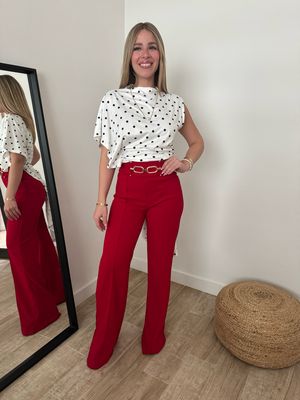 Milano Red Elegant Pant