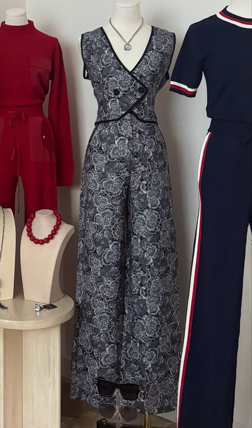 Parisian Printed Vest & Pants Set