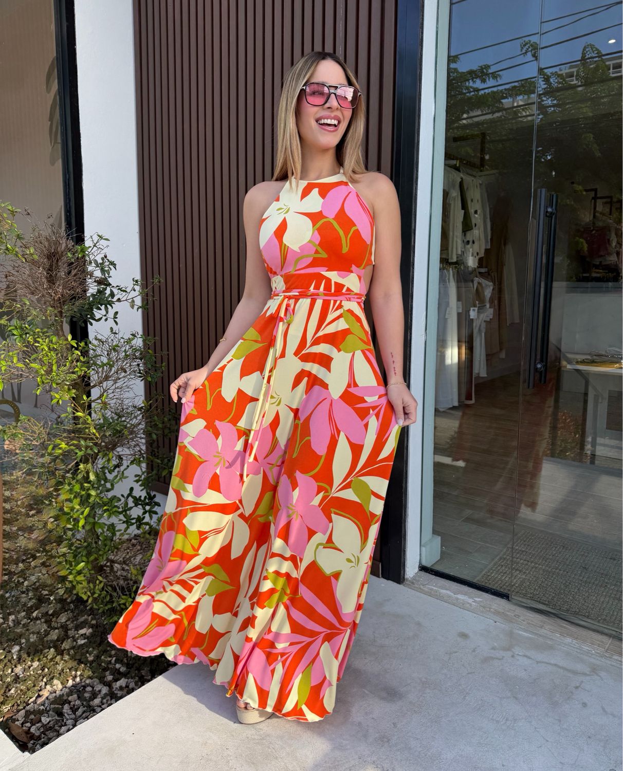 Tropical Muse Cut Out Maxi Dress By Pía