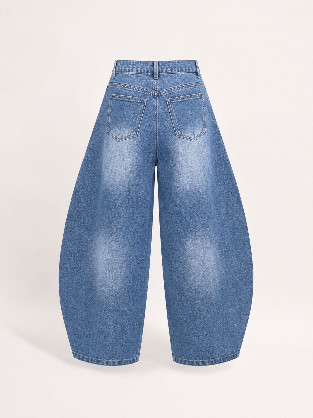Light Wash Barrel Leg Denim Jeans