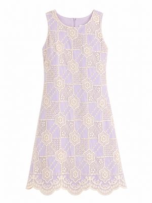 Lilac Crochet Lace Dress