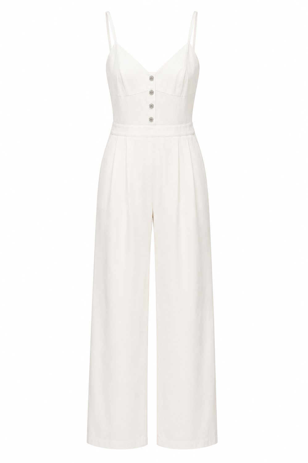 White Elegant Palazzo Jumpsuit