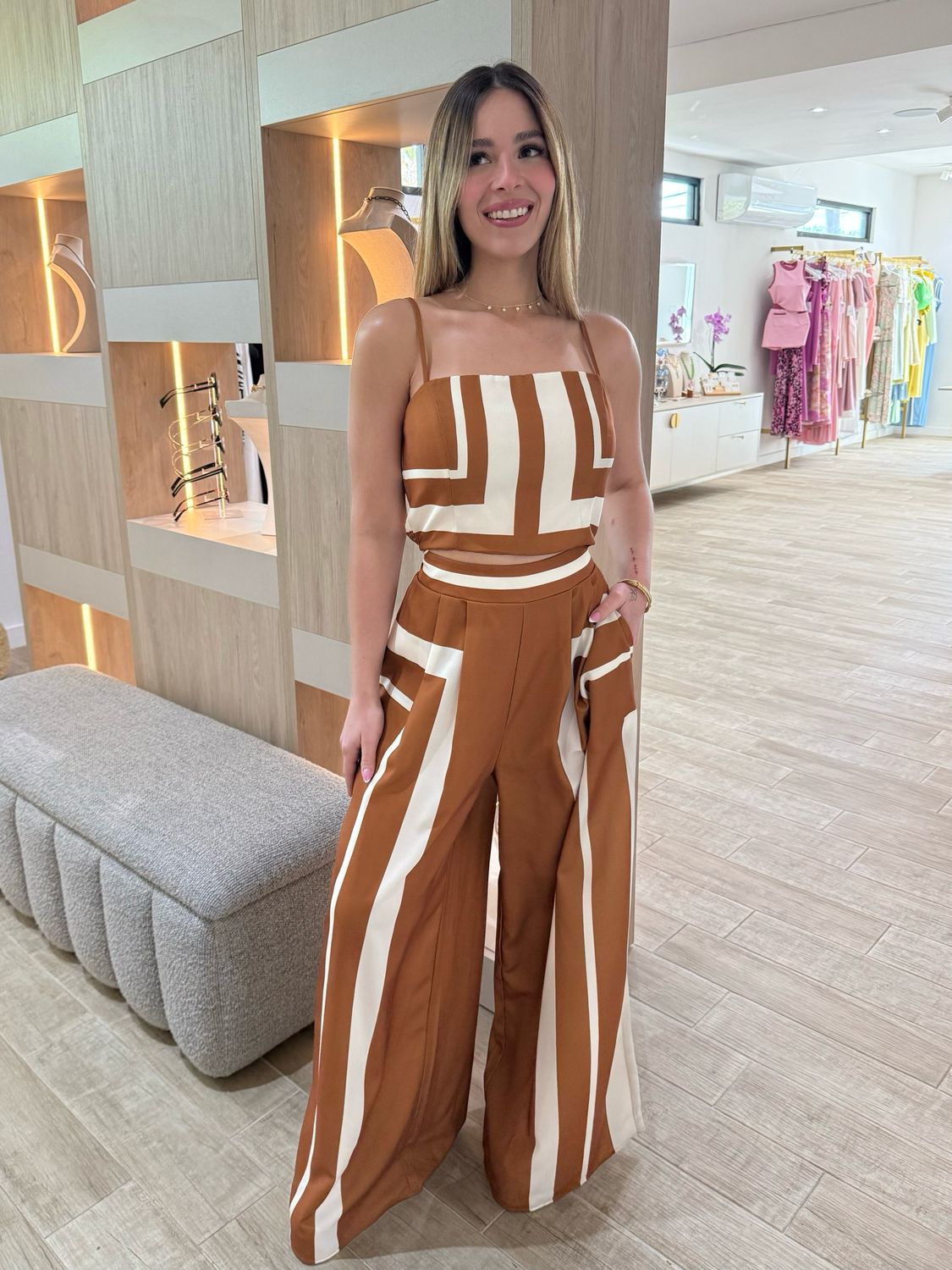 Camel Top & Pant Set