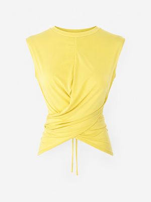 Yellow Wrap Around Blouse (One Size)