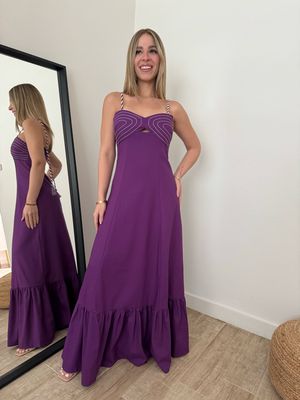 Deep Violet Riviera Maxi Dress
