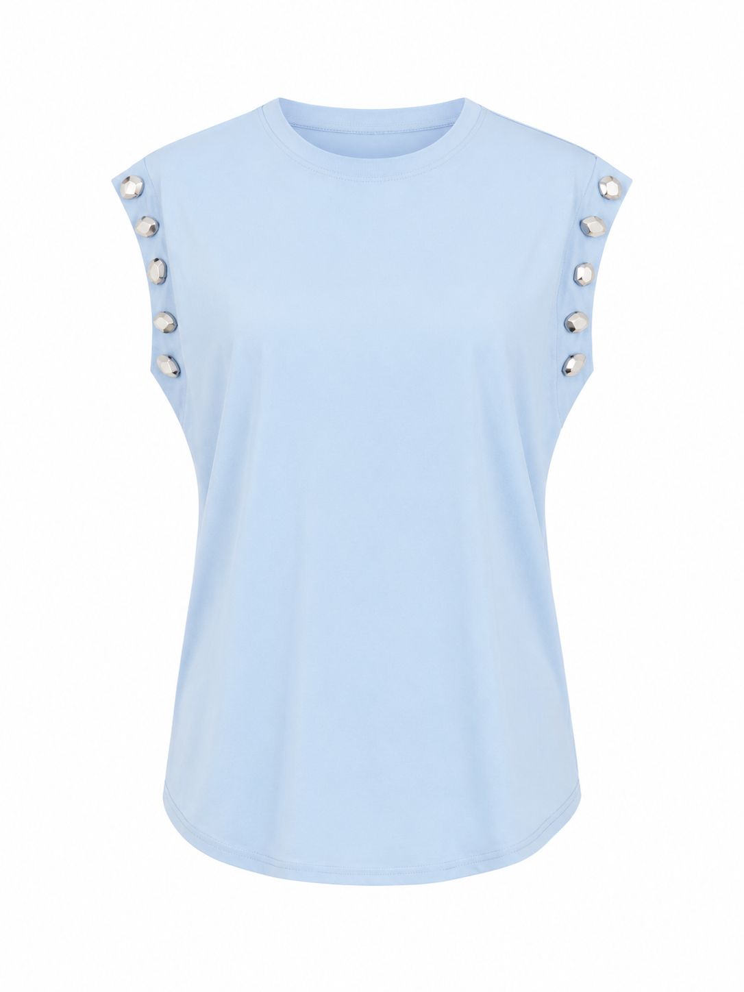 Baby Blue Metallic Design Tee