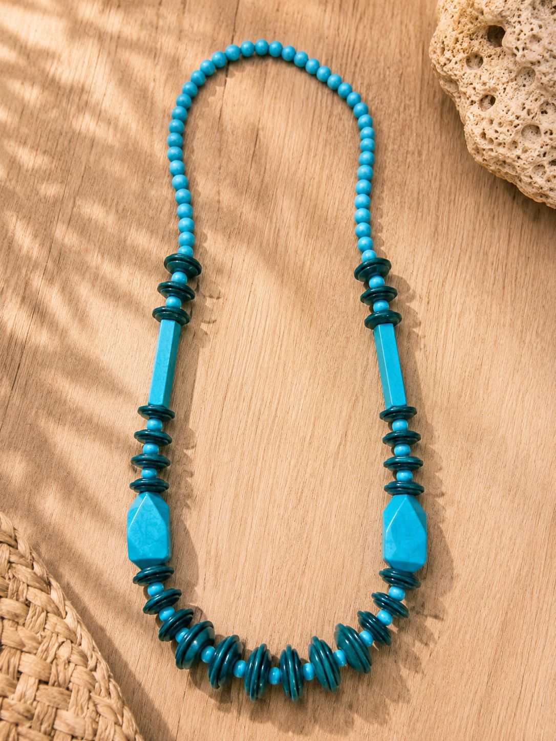 Teal Beaded Necklace