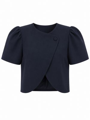 Midnight Puff Sleeve Top