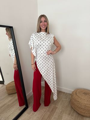 Black & White Chic Polka Dots Tunic