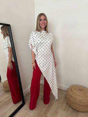 Black & White Chic Polka Dots Tunic