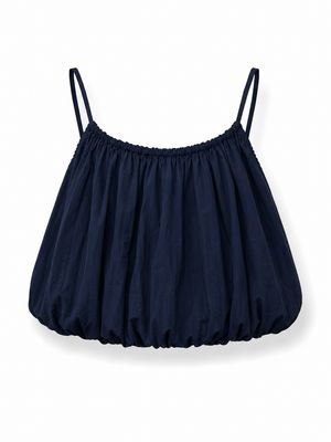 Navy Bubble Blouse