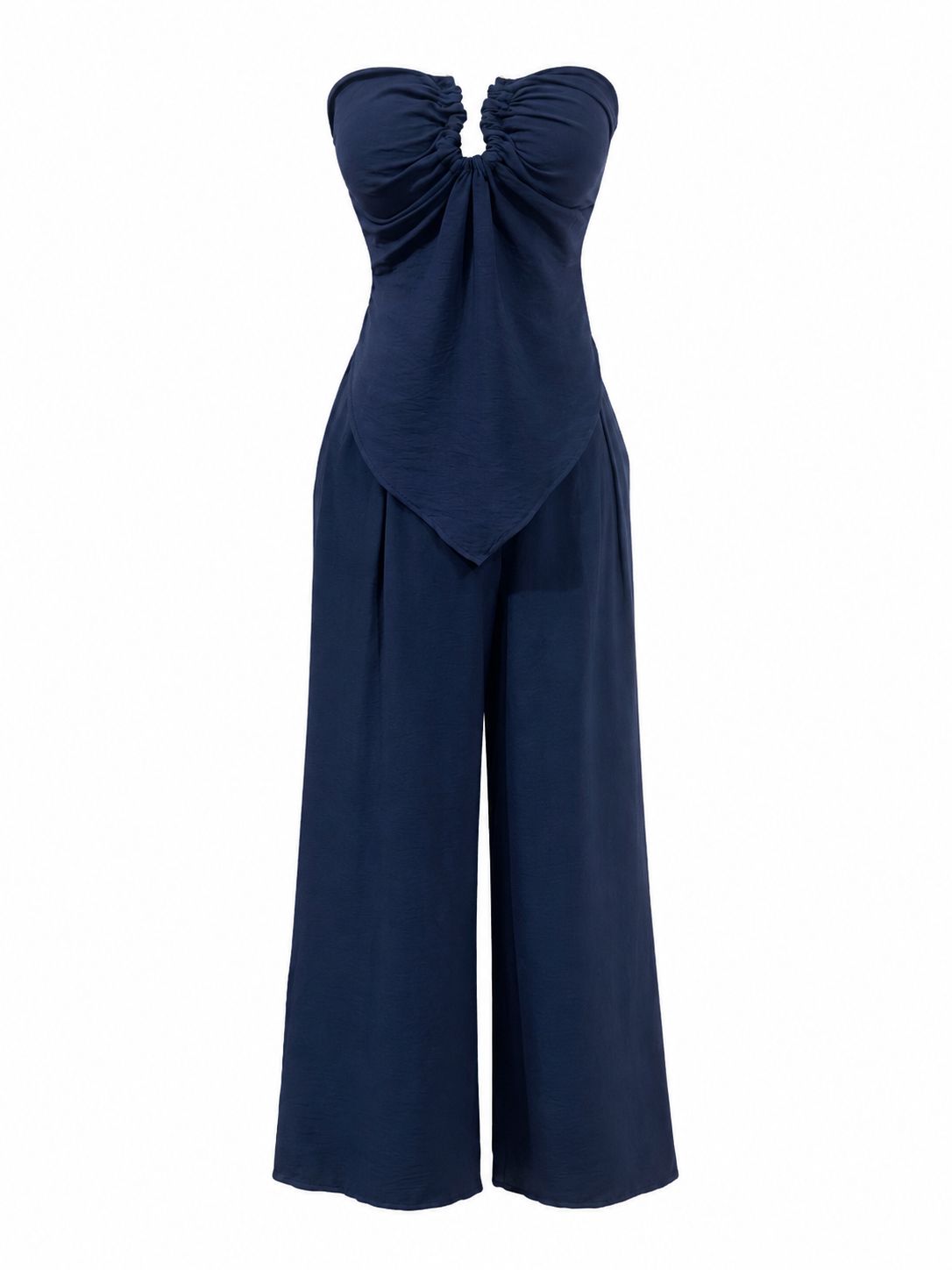 Navy Strapless Top & Pants Set (One Size)