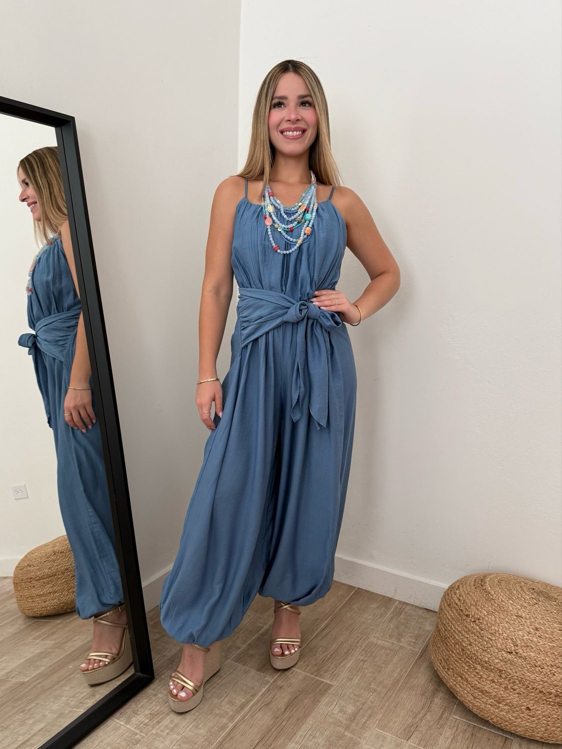 Blue Breeze Balloon Jumpsuit