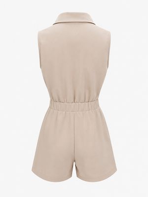 Cream Gold Detailed Romper