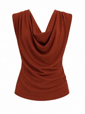 Rust Drape Top (One Size)