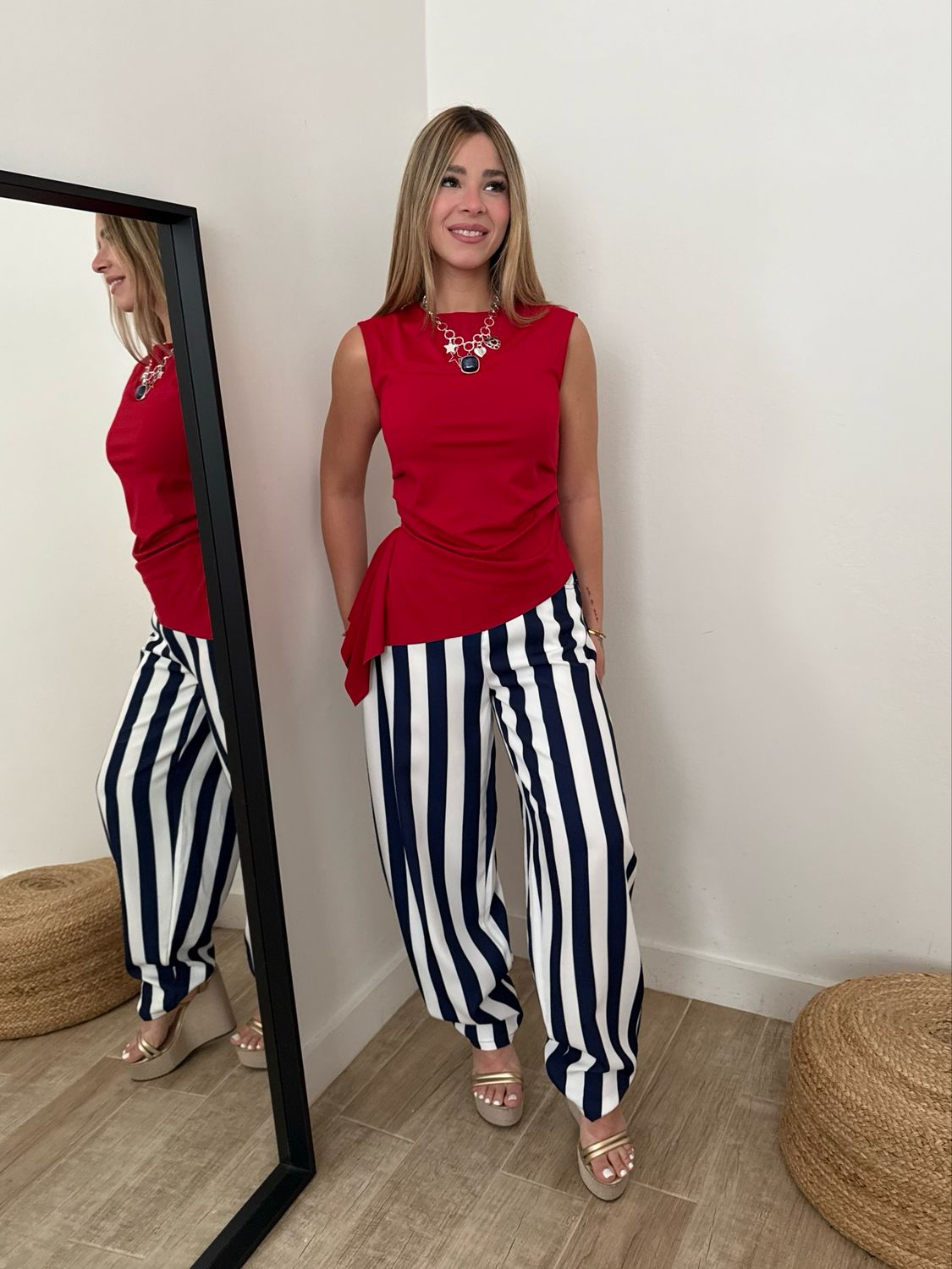 Red Asymmetric Top (One Size)