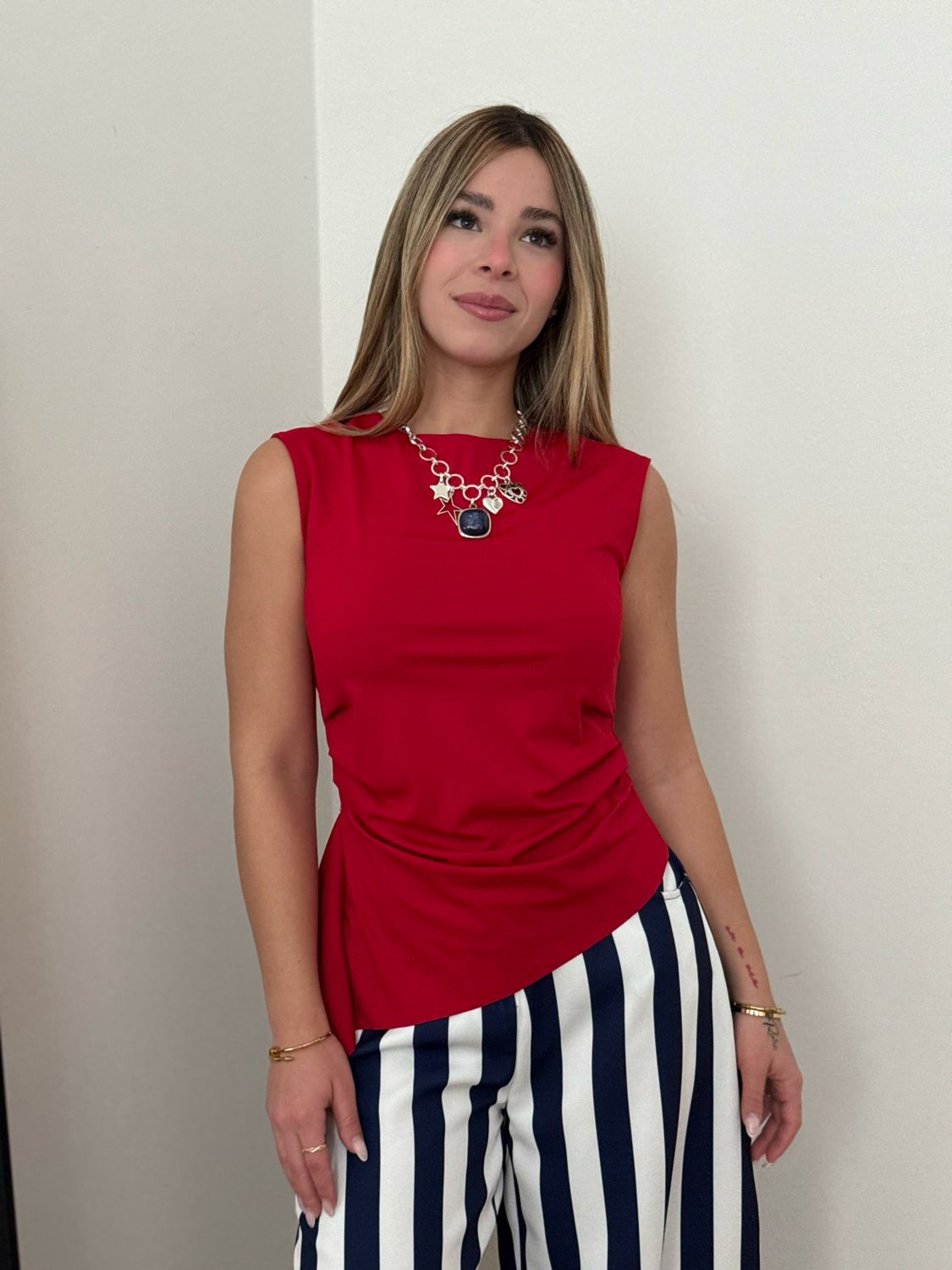 Red Asymmetric Top (One Size)