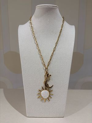 Sun, Moon & Heart Necklace