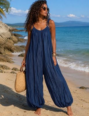 Denim Escape Balloon Jumpsuit (One Size)