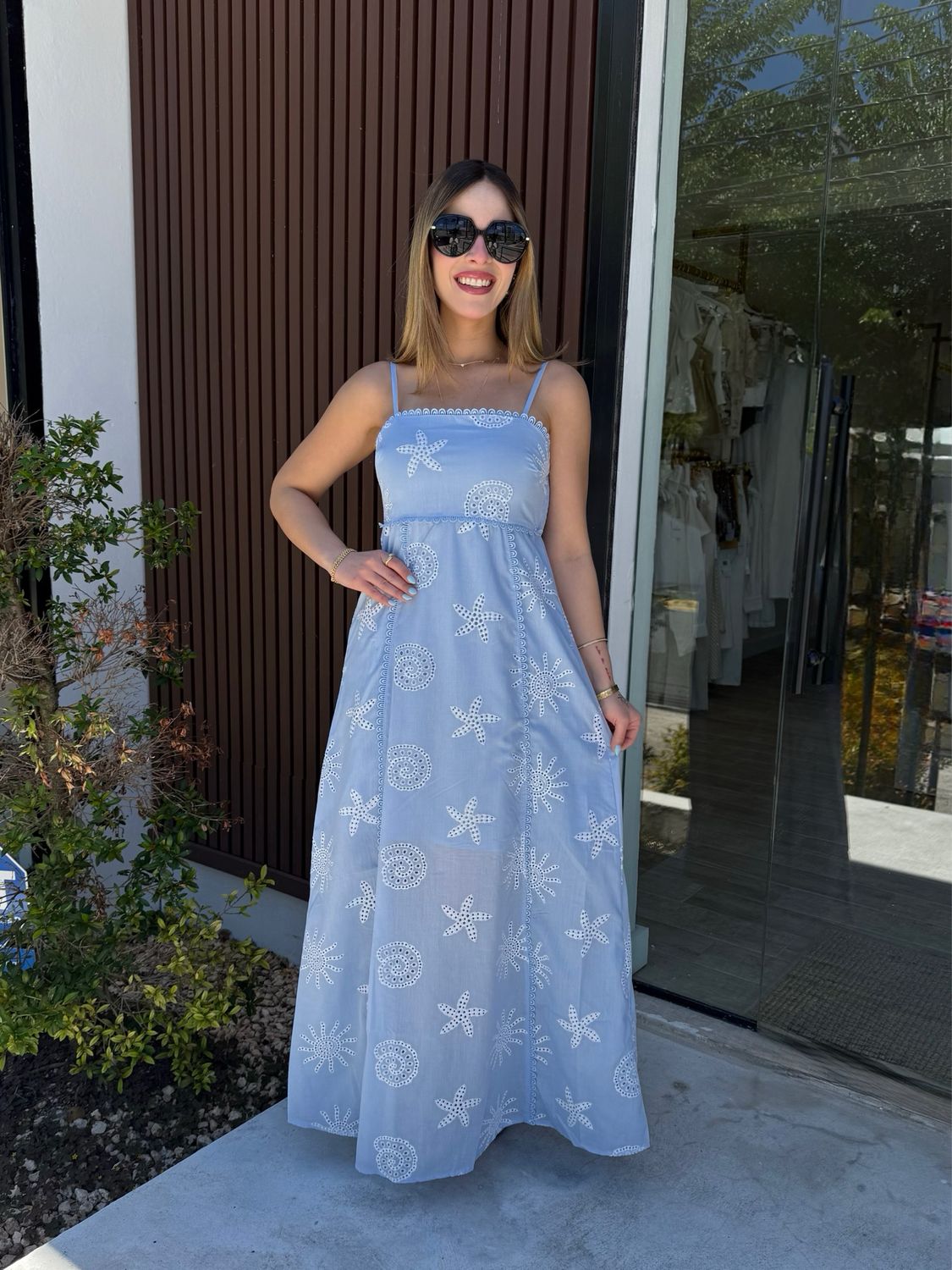 Baby Blue Coastal Maxi Dress